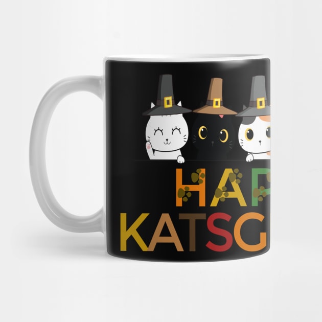 Happy Katsgiving Thanksgiving Cats Lovers Pilgrim Hat by Ramadangonim